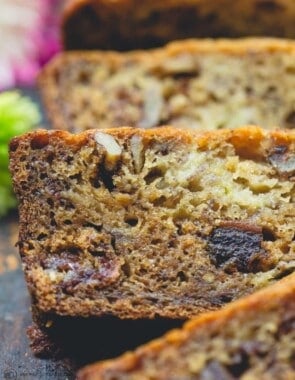 banana walnut bread web story poster image.