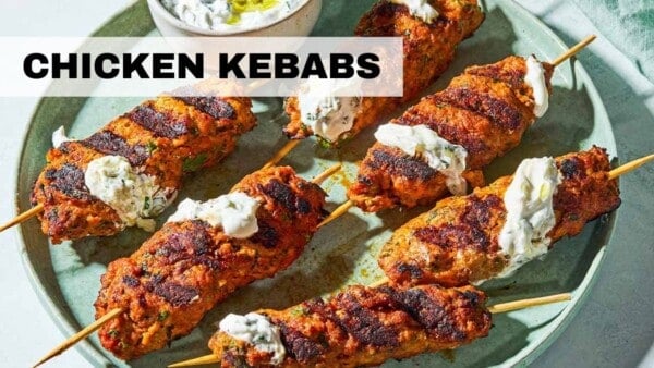 Video for chicken kofta kebabs.