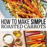 Pin image 3 for whole roasted carrots.