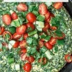 Pin image 2 for feta spinach frittata.