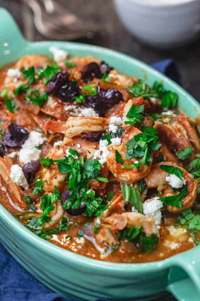 Easy Greek Shrimp with Tomato and Feta