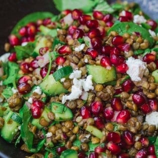 Mediterranean lentil salad