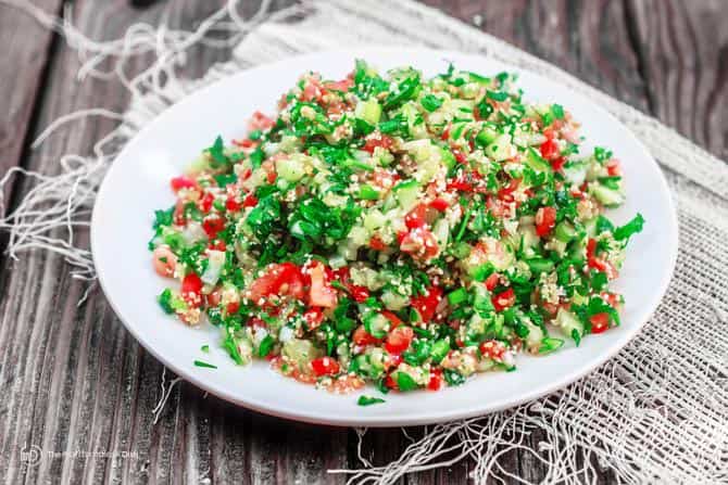 Tabouli Salad served on plate