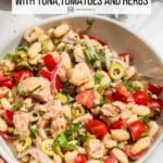 Pin image 2 for tuna white bean salad.